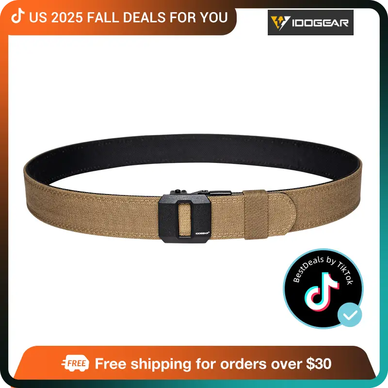 [FallDealsForYou] IDOGEAR Men's EDC 1.5" Ratchet Nylon Belt for Various Trouser Styles CCW Belts 3430