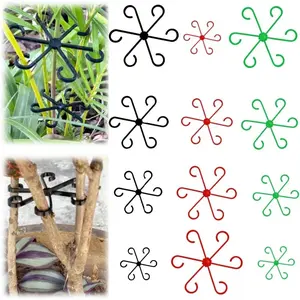 12 count  Stem Support,  Stakes for indoor   Clips for Climbing , Plastic Monstera  Support Accessories for Potted indoor  in Various Growth Stage(4 Sizes, 3 Colors)