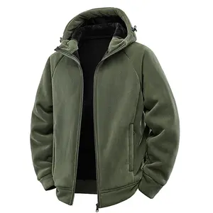 Men's Winter Fleece-Lined Hooded Jacket – Full Zip Design, Stylish & Functional, Perfect for Casual Outings & Hikes