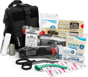Premium IFAK Kit Trauma Pack | HSA/FSA Approved | Fully Stocked MOLLE Pouch w/CAT Tourniquet, HyFin Chest Seal, & Israeli Bandage | Trauma Kit