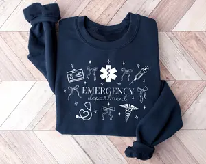 Emergency Department Sweatshirt, Coquette ER Nurse Shirt, Emergency Room Tech, ER Doctor Shirt, ER Graduation Gift