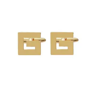Stately Steel Men's Stainless Steel Greek Key Cufflinks