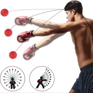 Boxing Reflex Ball, 1 Set Portable Boxing Training Equipment, Head Mounted Boxing Reflex Ball, Hand Eye Coordination Training Equipment for Home & Gym, Boxing Speed Trainer