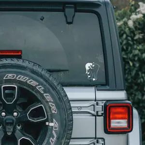 Ghost with Cat Permanent Vinyl Decal, Halloween Car Sticker