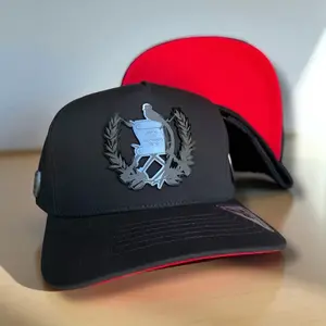 Hat Guatemala Escudo - Black and Red Snapback Cap with Emblem Design Adjustable Comfort Versatile Stylish Accessory