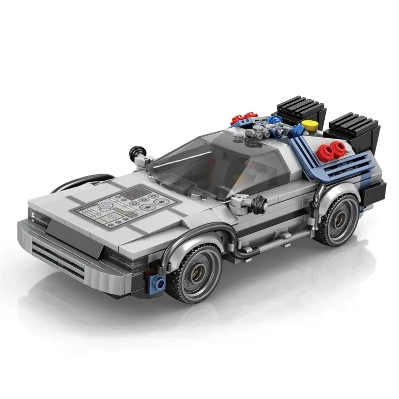 405pcs Classic Dmc Car Model Set, Back to Future Stem Building Blocks Racing Car, Desktop Decoration, Kids Educational Toy, DIY Craft Gift, Building Block Sets, Model Car Kit, Buildable Blocks Kit, DIY Playset