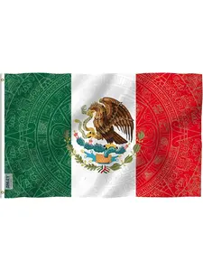 Anley 3x5 Foot Mexico Flag Indepedence Day Aztecs Mexican MX Cinco de Mayo Flag