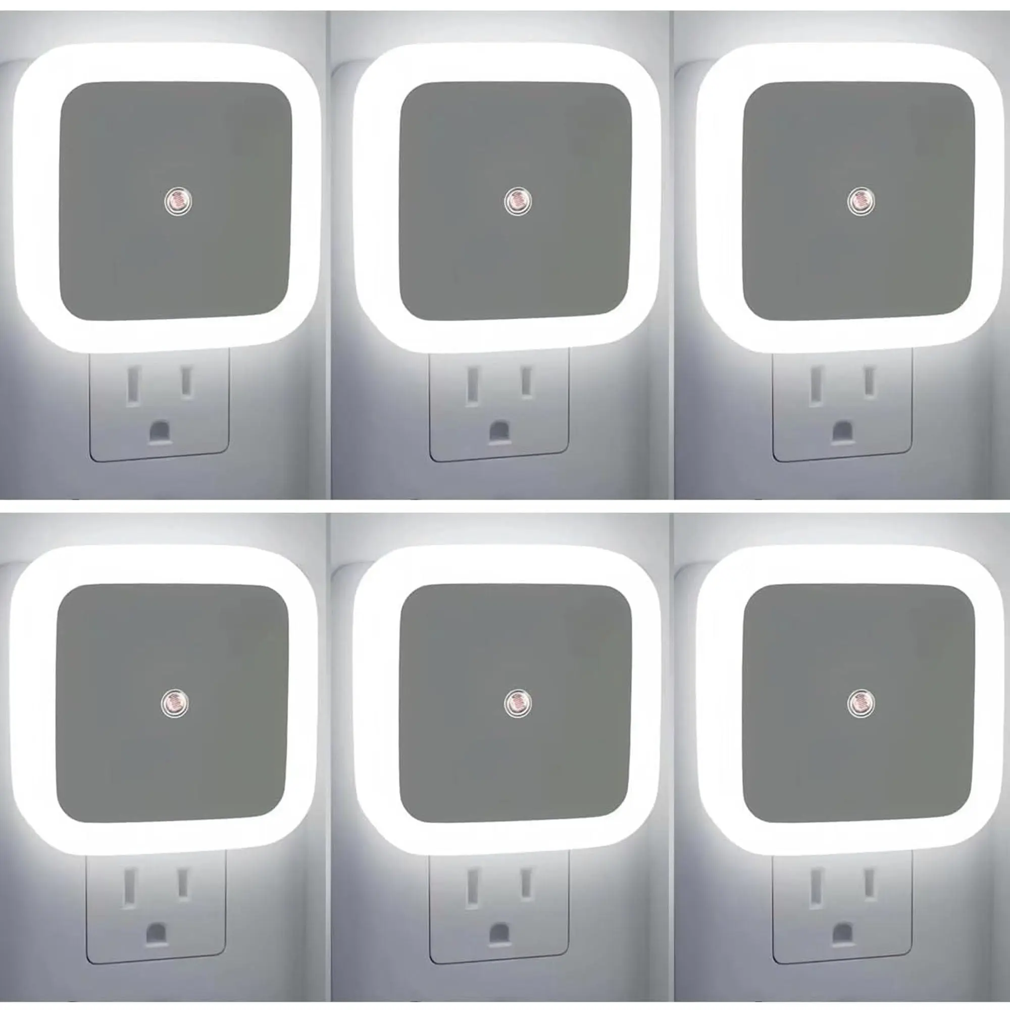 LED Night Light Plug in with Dusk to Dawn Sensor, Daylight White 0.5W Energy Saving Smart Night Light for Hallway Bathroom Bedroom Stairs Nursery 6 Pack homedecor