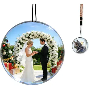 Crystal Ball Video Player, Memory Sphere Lamp with Sound, 2.7" 3D Memory Orb Digital Player, Personalized Valentines Day Gifts for Women, Wife, Men, Husband,(White)