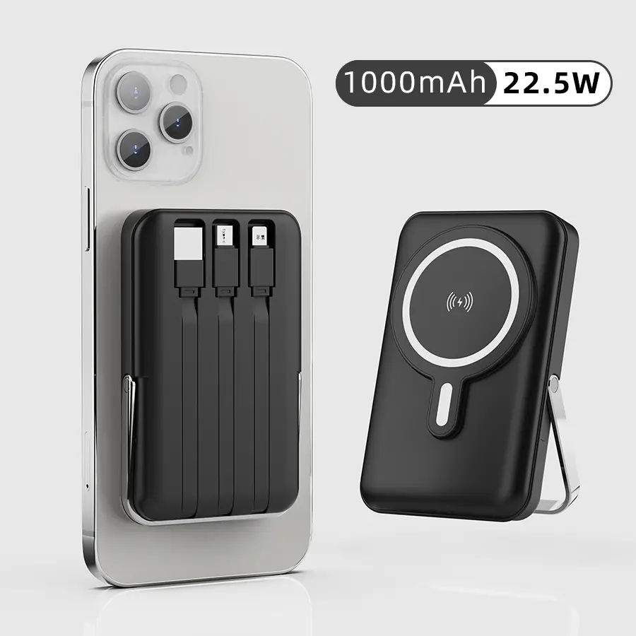 10,000 mAh magnetic wireless charging power bank, 22.5W, compact and portable, digital display design, no data cable needed, compatible with Apple and Android smartphones, Christmas/New Year gift, can self-charge