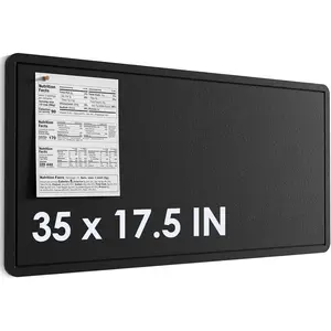 MaxGear Bulletin Board 35" x 17.5", Foldable Small Felt Board Vision Board Supplies, Cork Board for Office, Home, School, Pin Boards for Walls Decorative Picture Framed Display Board Black