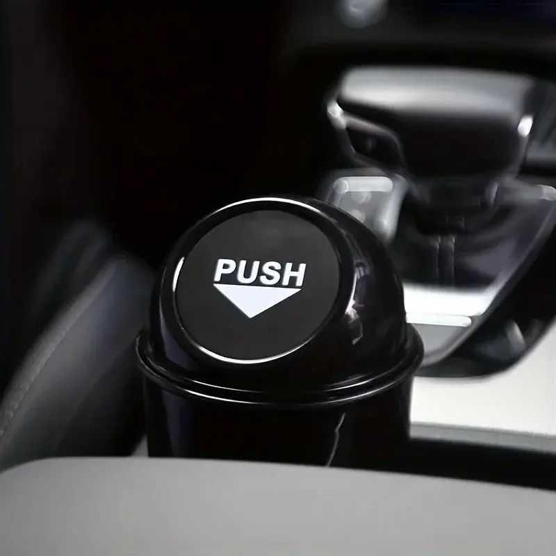 1PC Car trash can, round car trash can with lid, car garbage box, car door trash can, fashionable and creative water cup holder, storage bucket, Car Storage Organizers, Trashcan for Cars, Car Accessories
