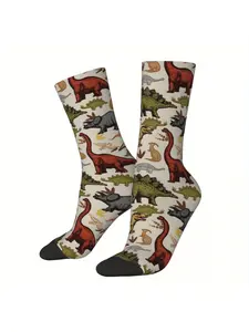 DinosaurThemed MenS Socks Casual Stylish Socks
