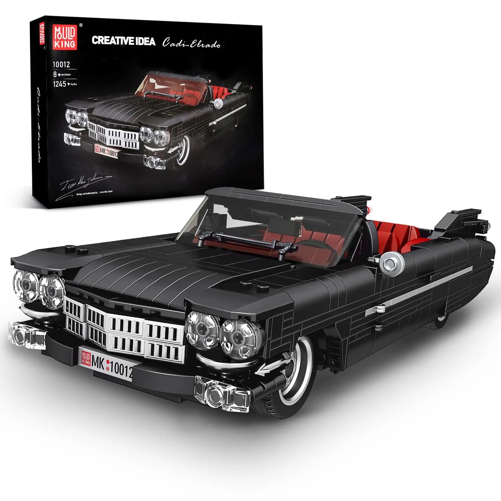 Mould King 10012 Engine Theme Sports Car Brick Model Building Set, Model Building Kits, 1245-Piece Collectors' Gift for Ages 8+, Brick Model Building Kits