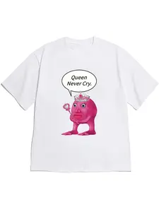 Pink Queen Never Cry Short Sleeve T-Shirt Comforta