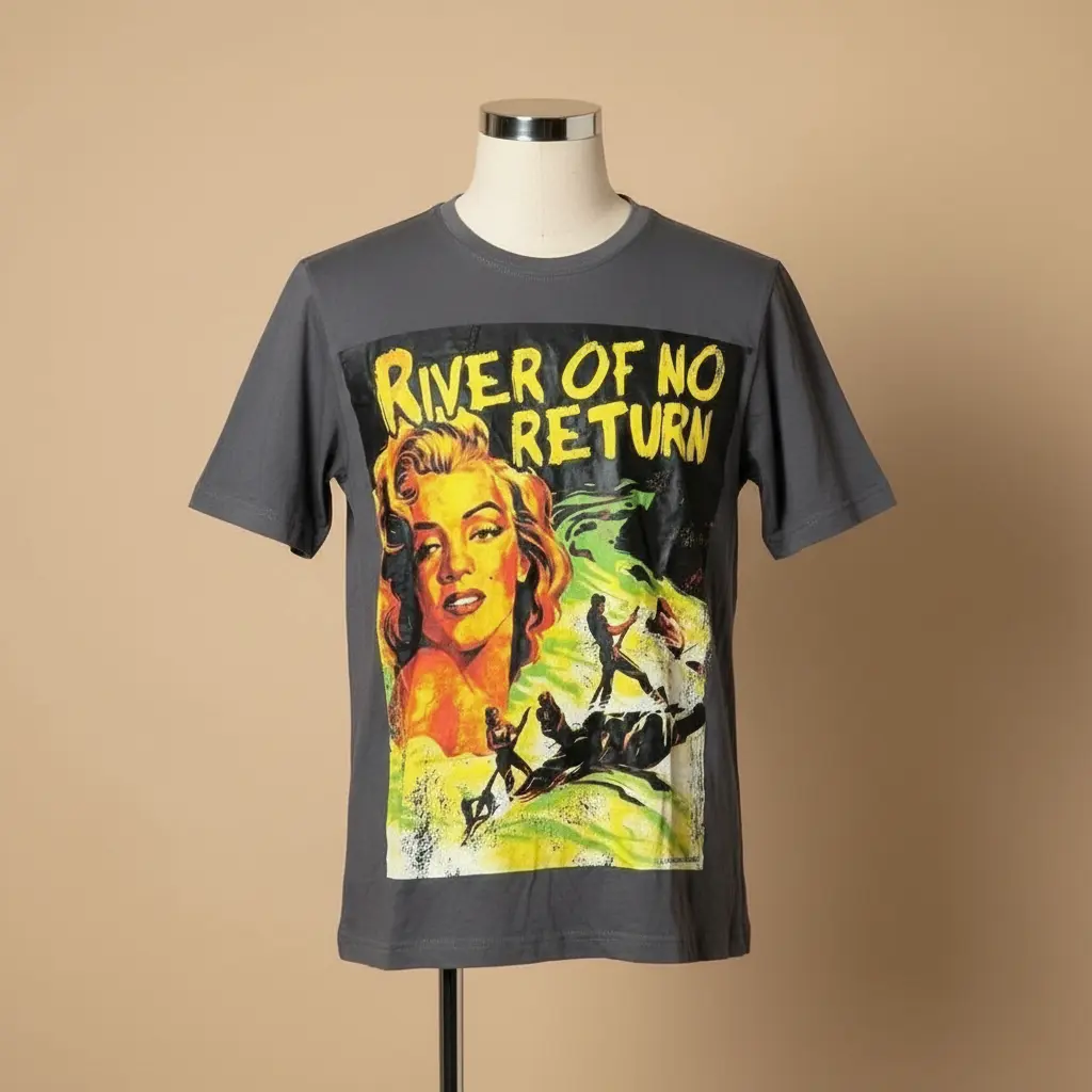 RARE Vintage Saturday Matinee Marilyn Monroe "River of No Return" Graphic T-Shirt L NWT | Iconic 90s-2000s Hollywood Movie Poster Tee | Collectible Film Memorabilia | Must-Have for Classic Cinema Fans!