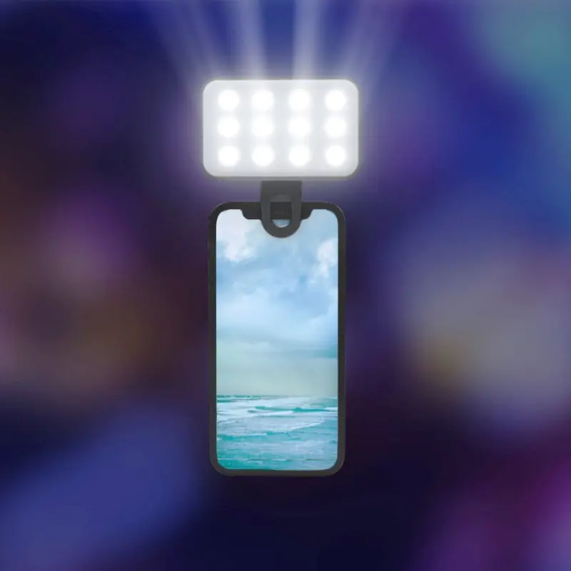 Portable Selfie Light, Square Phone Flashlight, Rechargeable USB Interface, Video Conference Lighting, Camera Clip, Snap LED Lamp, Three Modes, Selfie Led Lights