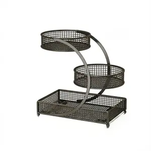 Heavy-Duty Metal Vertical Storage Rack, Rust-Resistant, Easy to Clean, Multi-Functional Bathroom Countertop Organizer, No Assembly Required