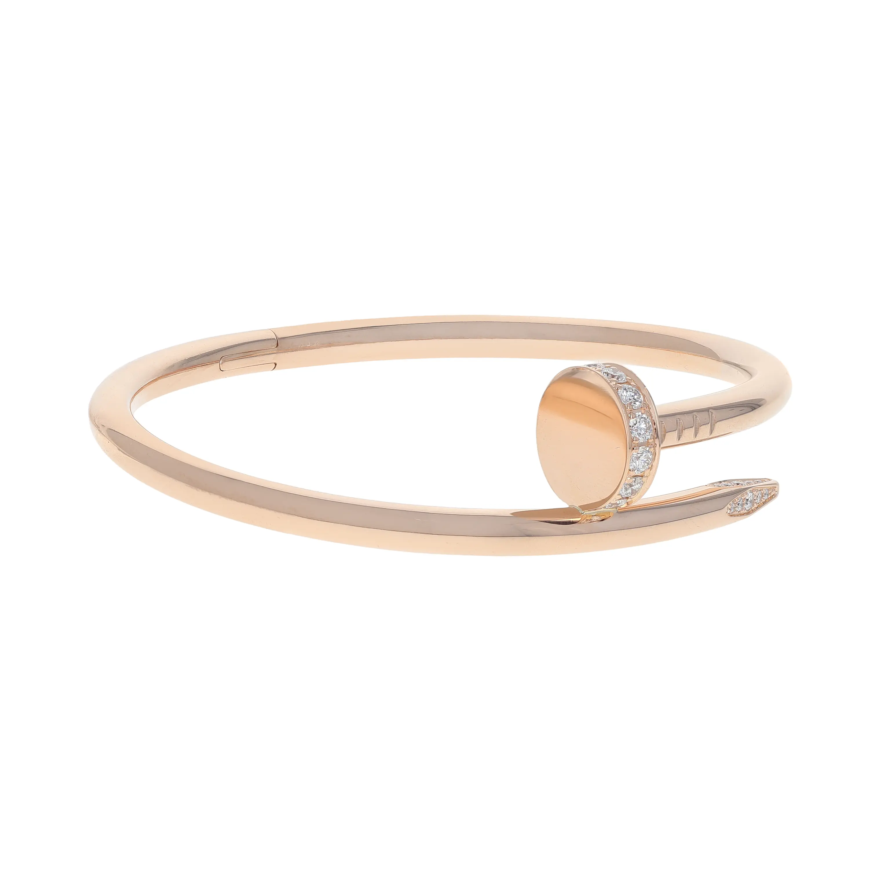 Pre-owned Cartier Juste Un Clou Bangle Bracelet Size 15