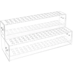 96-Slots  Pen Holder,2-Tier Pen Display Stand for Craft Shows,12mm Beadable Pens Stand  Brush Holder Pencil Organizer Makeup Brush Rack Art Brush Organizer for Office Desk School Supplies