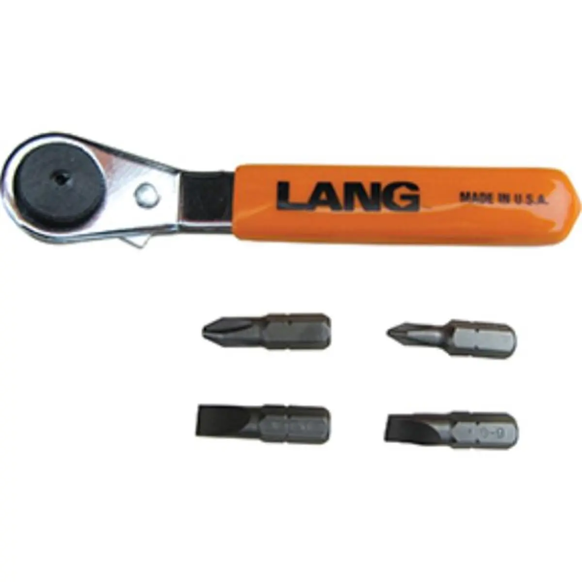 212 MAIN Lang LNG-5370 Portable Offset Ratcheting Screwdriver Bit Wrench Set, 5-Piece High-Quality Hardware Tool