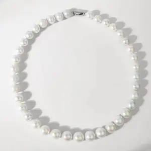 YTK037-50-B 11-13mm 50cm Pearl necklace fresh water pearls Pearlnecklace for birthday/anniversary/holiday /retirement/ graduation presents