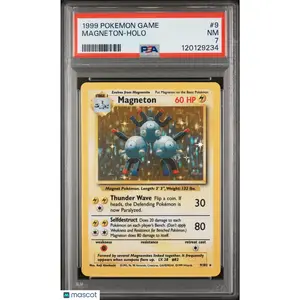 1999 Pokemon—Magneton #9/102 Base Set—Rare Holo PSA 7
