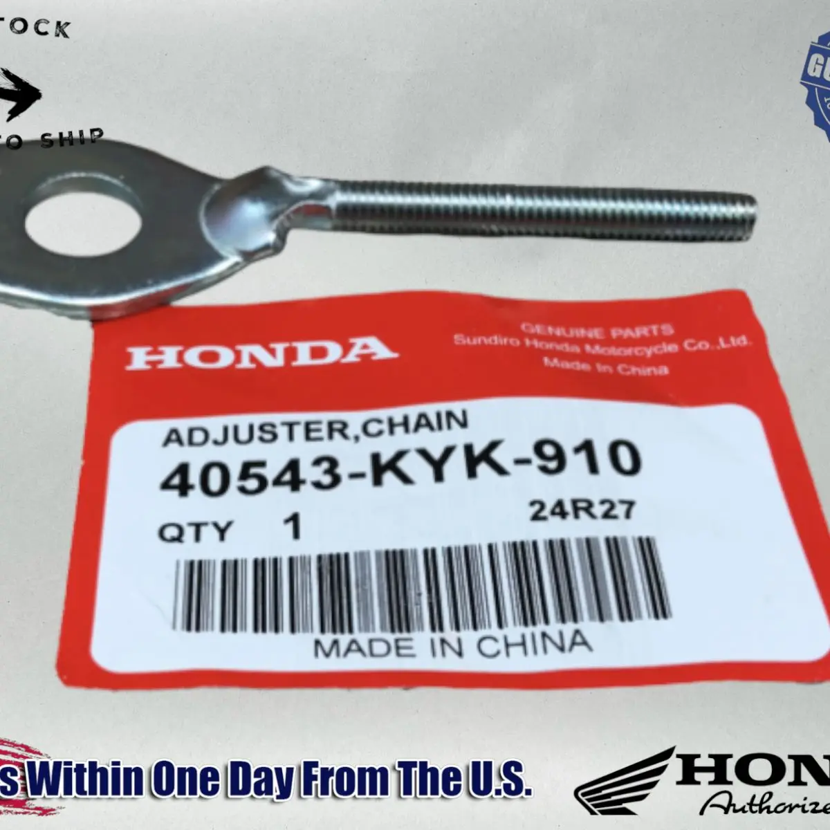 Honda OEM Chain Adjuster x2 CRF110F 2013-2024 40543-KYK-910