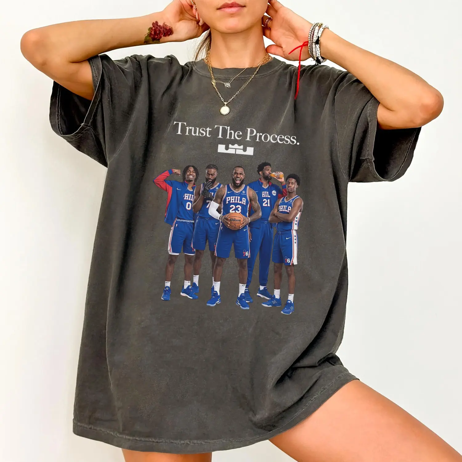Vintage LeBron Philly T-Shirt, Trust The Process Shirt, Philadelphia Basketball Tee, Vintage Sixers Shirt, Unisex Fan Gift