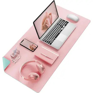 Double-Sided PU Leather Desk Pad - Non-Slip Large Mouse Pad & Desk Mat for Office, Home - Waterproof, Easy to Clean, Durable Dual-Sided Surface