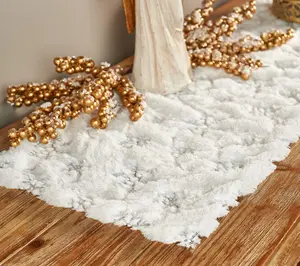 4' Plush Sequin Snowflake Design Scarf Accent by Valerie