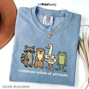 Comfort Colors Celebrate Minds Of All Kinds T-shirt, Sped Teacher, Back To School Shirt, Neurodiversity, Inclusion Advocate, Cute Crewneck - Printfamily