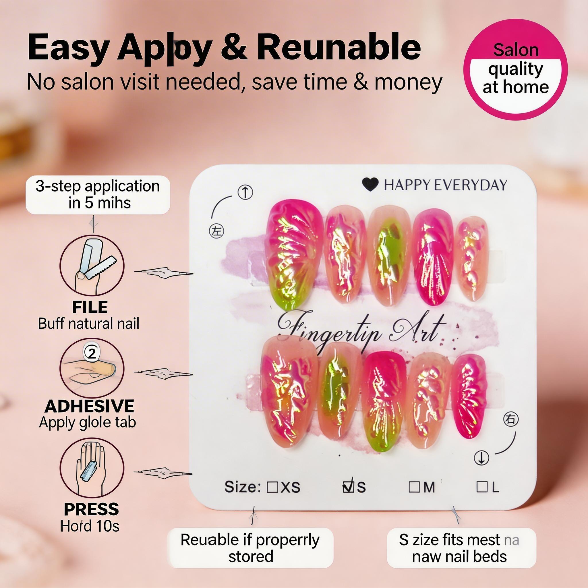 10 nail tips, complete set with tools included