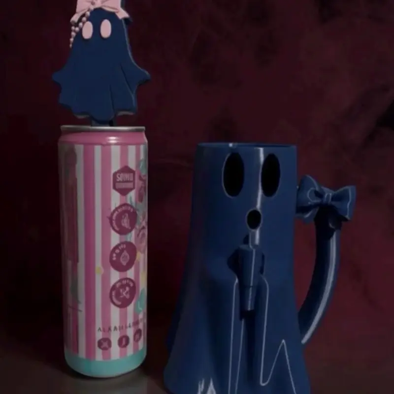 Ghost Can alani energy Holder with ghost Can Opener pink and blue