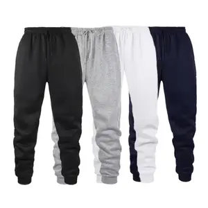 Mens Jogging Sports Pants Autumn Winter Sweatpants Men Sports Gym Trousers Fashion Solid Color Casual Workout Long Pants in Black Gray White Navy