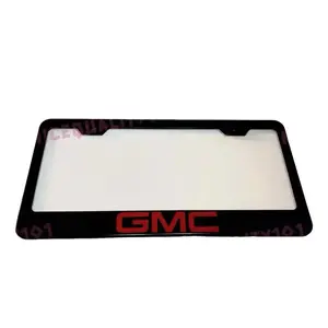 GMC   Stainless Steel Black Finished License Plate Frame Holder