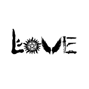 Supernatural Wings Vinyl Sticker Love Supernatural Symbol Decal For Car Window Bumper Laptop Decoration Hunting Things Decals