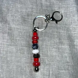 Beaded keychain Red
