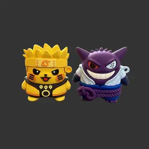 Naruto and Pokémon compatible protective case for Apple AirPods 4, Pro 3, 2nd and 3rd generation Bluetooth earphones, stylish and personalized, a high-end gift for family and friends on birthdays, holidays, and anniversaries