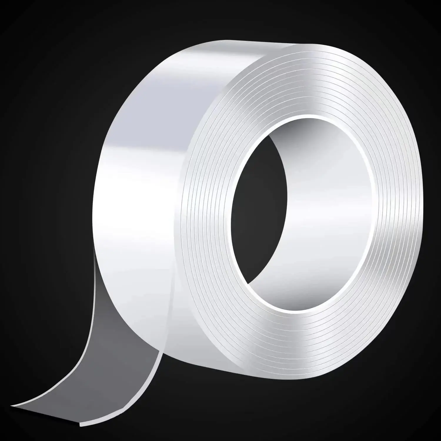 Nano Double Sided Tape Heavy Duty - 2 Inch x 10 Ft | Clear Removable Nano Tape, Acrylic Double Sided Tape, Multipurpose Mounting Adhesive Tape, Reusable Washable Sticky Tape