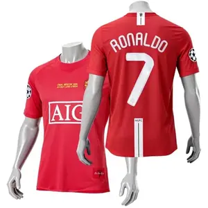 0708 Home Champions League Red CR. 7 Short Sleeve Soccer Jersey