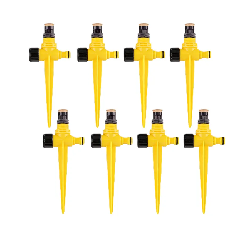 8pcs JUEMEL Garden Automatic Sprinklers, 360 Degree Rotating Sprinklers, Garden Watering Tools with Meg Sprinkler Heads for Home Gardening, Agricultural Production, Public Green Space, Garden Gardening Production Green Irrigation