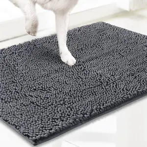 Pet Doormat 52 cm x 83 cm - Ultra-absorbent microfiber pet doormat, non-slip and washable pet mat, quick-drying chenille entryway rug, machine-washable indoor/outdoor mat, waterproof and mud-resistant mat, pet mat
