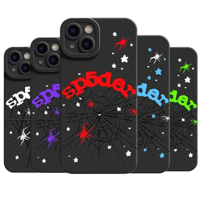 Black Spider Web Soft TPU Cellphone Case - Full Coverage, Anti-Drop Protection Casing for iPhone 13,14,15,16,17 Pro Max Series Phone Accessories,   anti-drop shockproof
