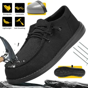 Steel Toe Shoes for Men Women Safety shoes Work Shoes stylish shoe construction work shoe Lightweight and Comfortable Loafers work safety sneaker Slip On Composite Toe Comfortable Non Slip Tennis Dress Sneakers