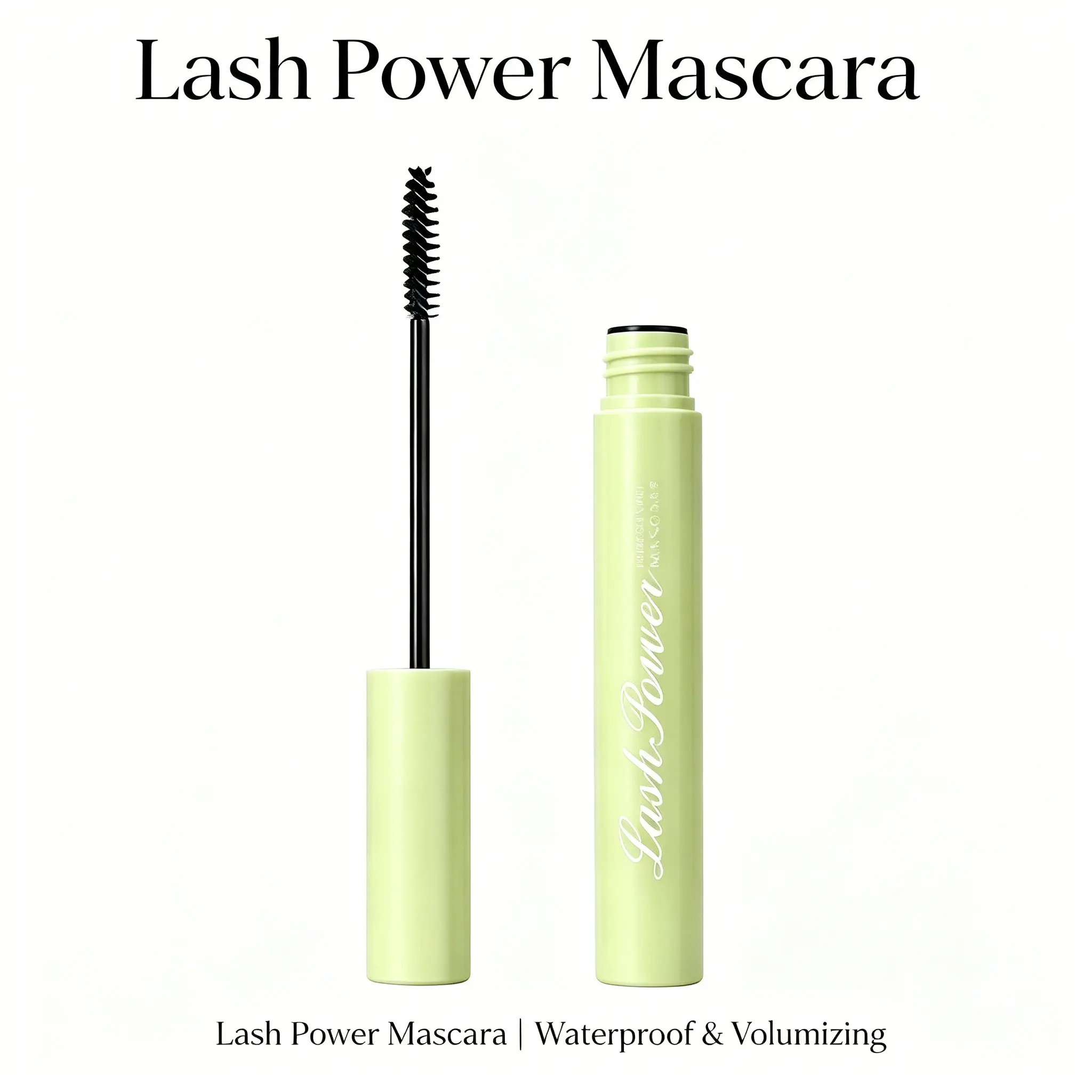 AINAZI Waterproof Mascara, 24H Long Lasting Curling Lash Mascara, Smudge Proof Volumizing Lengthening Eye Makeup for Women, Voluminous Mascara