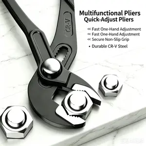 Quick Adjustment Pipe Wrench, Multifunctional Universal Pipe Wrench, Adjustable Wrench Spanner for Water Pipe, Car, Heating, Pipeline Repair, Adjustable Wrench Plier, Hand Tools, Heavy Duty, Hardware, Home automechanic