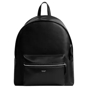 Coach Ridgewood Adjustable Strap Leather Backpack – Unisex Large Style in Black