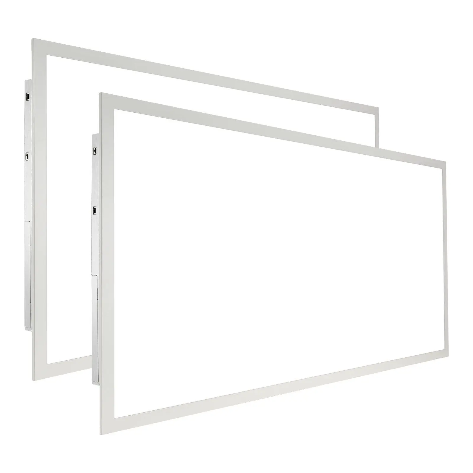VEVOR 2-Pack Rectangular 2x4FT LED Flat Panel Lights, 50W 6000LM High-Brightness LED Chips, Surface Mount/Drop Ceiling Fixtures, 3500K/4000K/5000K Adjustable Color Temp, UL-Tested Constant Current Driver, Extended Lifespan, for Commercial/Residential Use