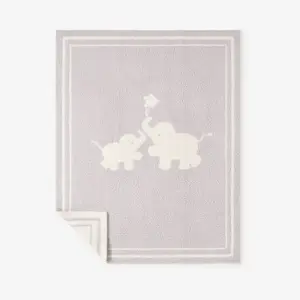 Elephant Feather Knit Baby Blanket